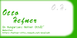 otto hefner business card